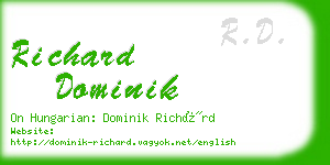 richard dominik business card